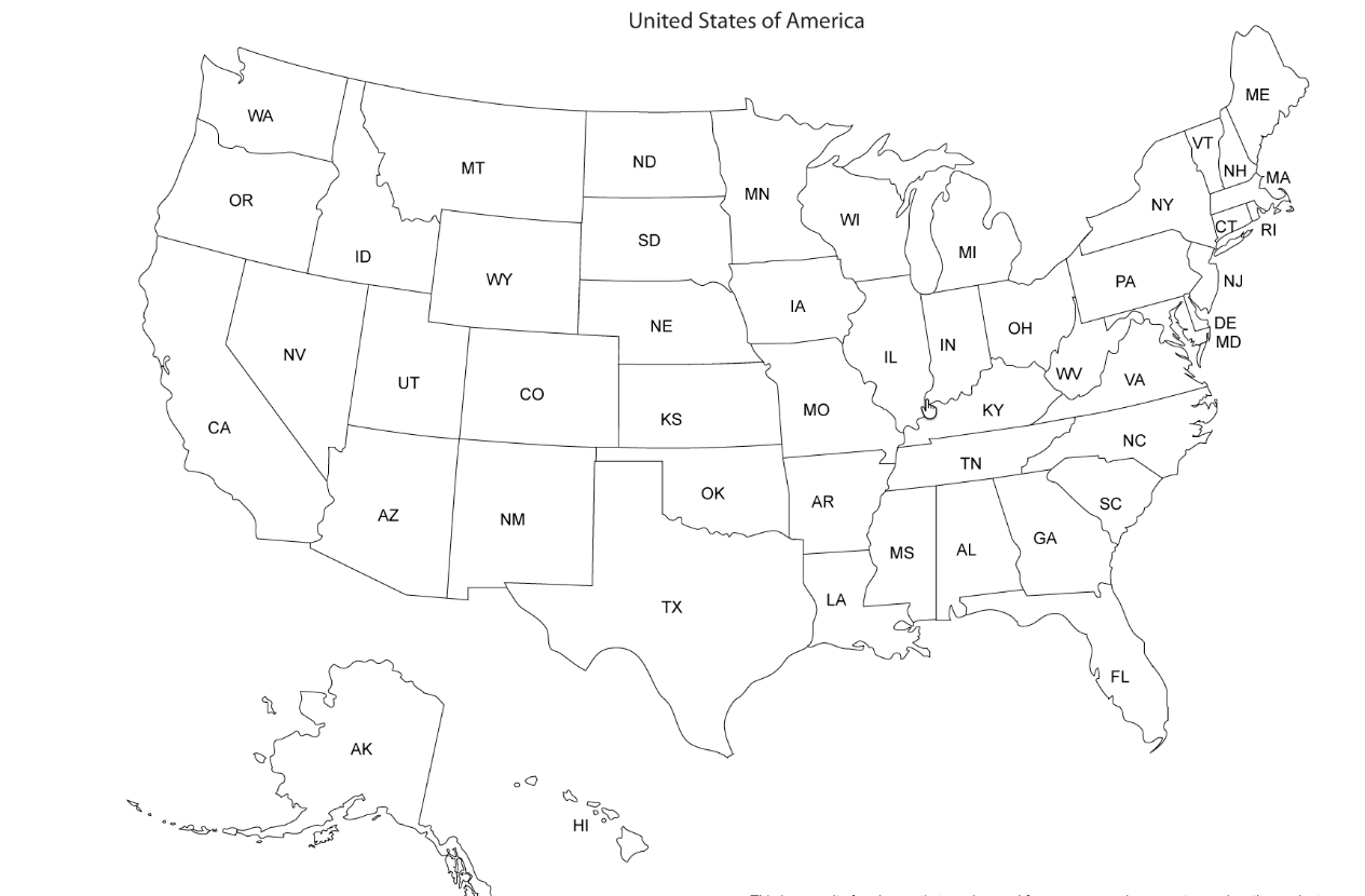 United States of America Map
